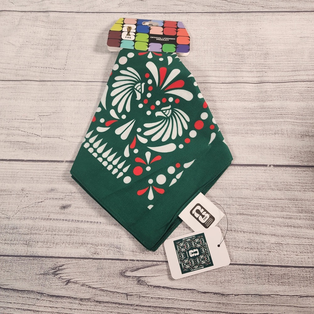FIFA World Cup 2026 Mexico Bandana Green Sugar Skull Eagle Scarf BANF26MEXGR13